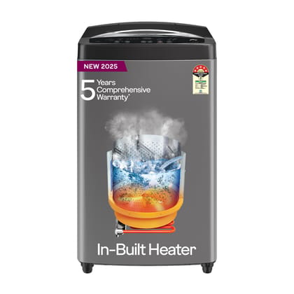 Godrej 7.5 Kg 5 Star, AI Powered, Inbuilt Heater, Fills Tub At ~0 Water Pressure, Fully Automatic Top Load Washing Machine (WTEON ALP 75 5.0 FDAG GPGR, Graphite Grey) Godrej 7.5 Kg 5 Star, AI Powered, Inbuilt Heater, Fills Tub At ~0 Water Pressure, Fully