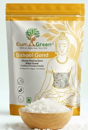Gum & Green Babool Gond (Acacia Gum) | 100% Natural & Edible | Ayurvedic Strength & Vitality | Ideal for Gond Laddu | Raw Kikar Gum for Immunity | Winter Superfood | FSSAI Certified | 250g