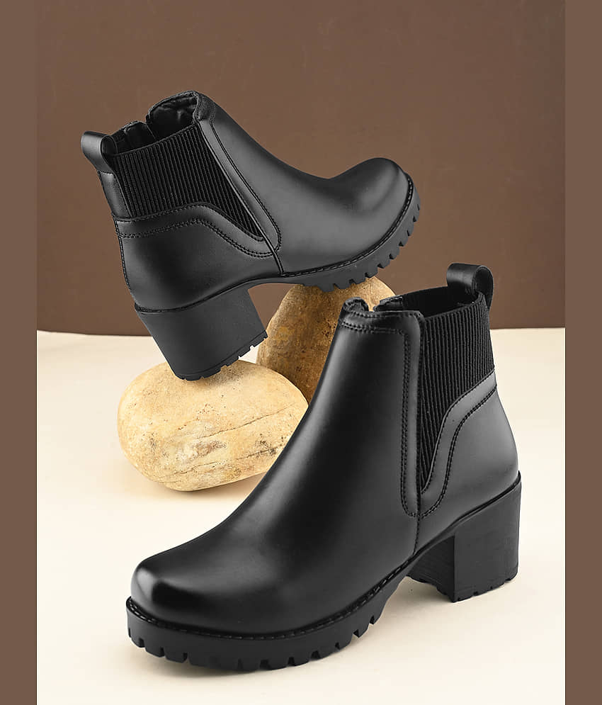 Fentacia Black Women's Ankle Length Boots