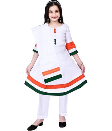 Arshia Fashions Girls Viscose Suit Sets ( Pack of 1 , White )