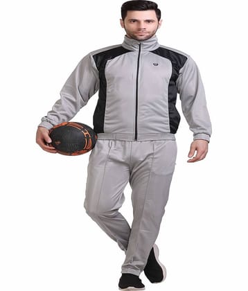 Warm Up White Polyester Regular Fit Men's Tracksuit ( Pack of 1 )