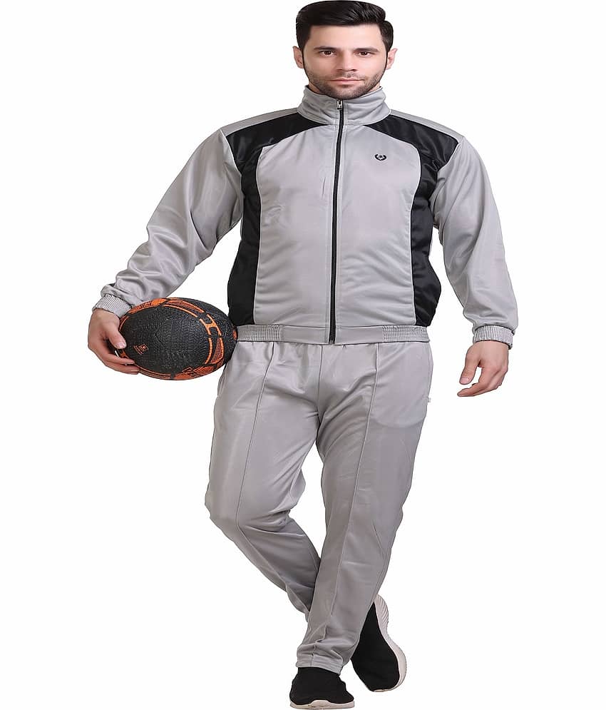 Warm Up White Polyester Regular Fit Men's Tracksuit ( Pack of 1 )