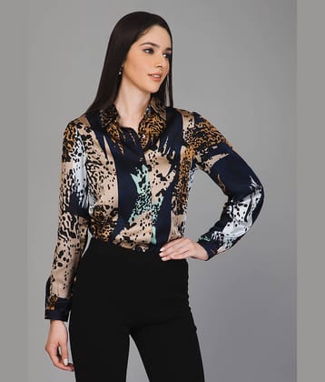 Purys Women Printed Satin Shirt ( Multicolor )