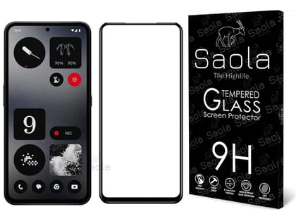 Saola® Toughened Tempered Glass For Nothing CMF Phone 1 (PACK OF 1) with Free Installation Kit. Full screen Coverage. Free Replacement If Received Damaged - 6.7 inch Saola® Toughened Tempered Glass For Nothing CMF Phone 1 (PACK OF 1) with Free Installati