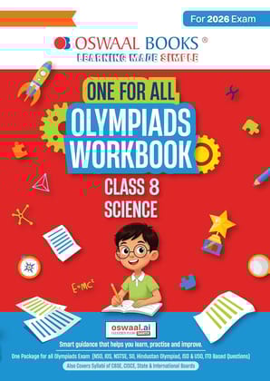 One For All Olympiads WorkBook Science Class 8 Oswaal Books For 2026 Exam [Paperback] [Oct 30, 2024] Oswaal Books And Learning Private limited