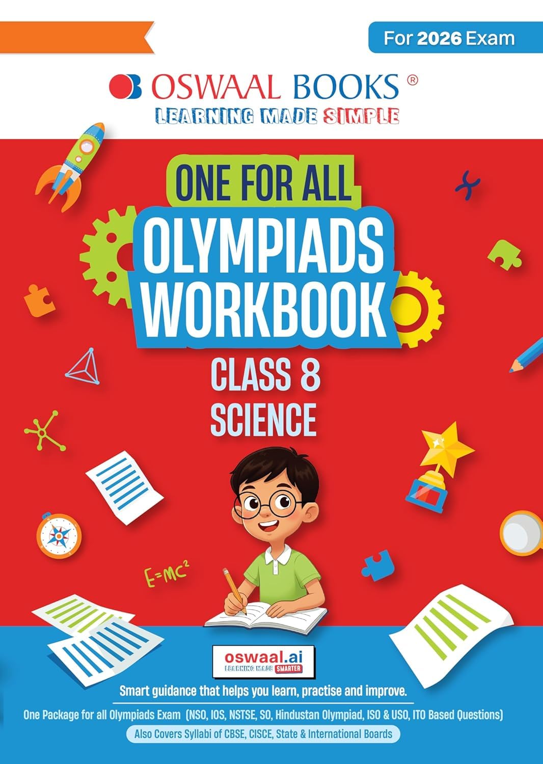 One For All Olympiads WorkBook Science Class 8 Oswaal Books For 2026 Exam [Paperback] [Oct 30, 2024] Oswaal Books And Learning Private limited