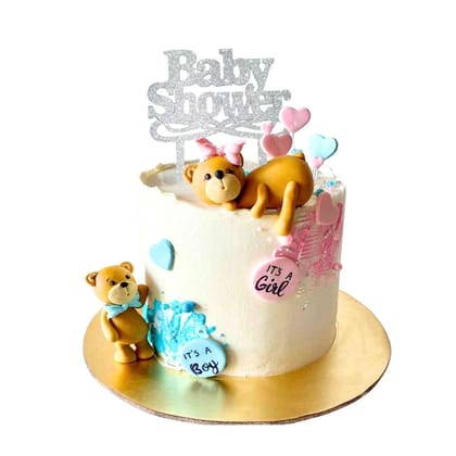 Baby Shower Silver Cake Topper - 1PC Baby Shower Silver Cake Topper - 1PC