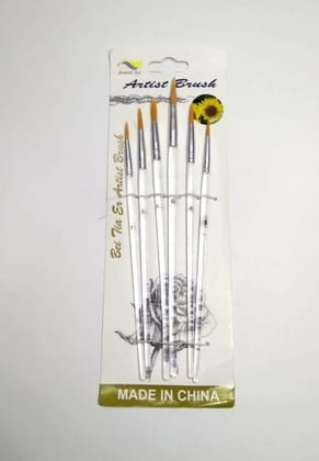 Round Artist Brush Set of 6 pcs