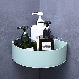 K Kudos Triangle Plastic Bathroom Corner Kitchen Bathroom Wall Holder Storage Rack Corner Shelf
