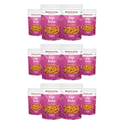 PROMUNCH Soya Sticks - Cream & Onion (Pack  of 12; 30g Each)