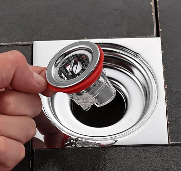 Odour Proof Floor Drain Sink Drain for Toilet Bathroom Kitchen (2 Pc combo)