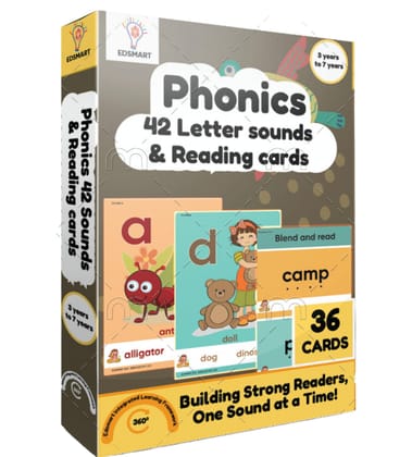 Edsmart Thick Flash Cards for Toddlers & Preschool Learning for Kids 1, 2, 3, 4 Years| Letters, Numbers, 100+ Words |Montessori Toys & Games