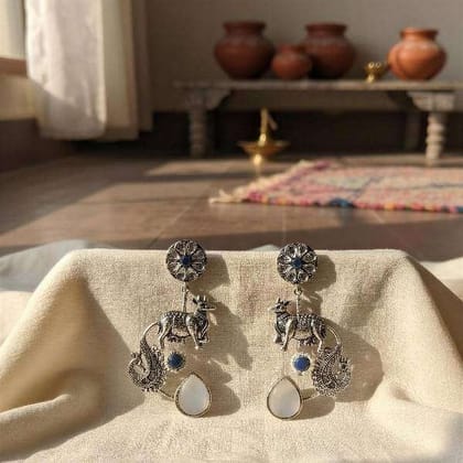 Rajasthani Heritage Deer Mayur Danglers Rajasthani Heritage Deer Mayur Danglers