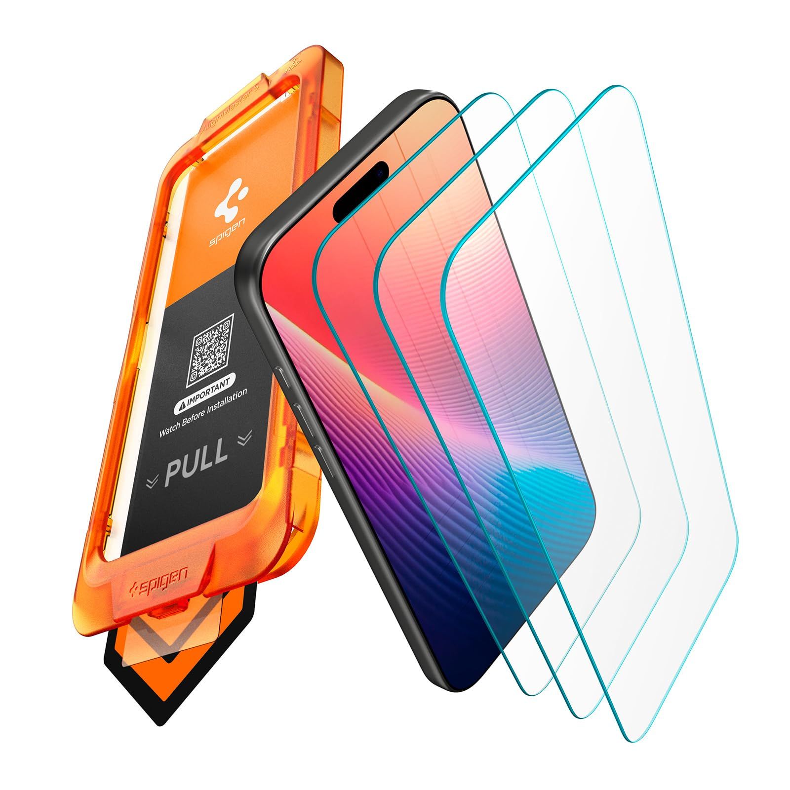 Spigen AlignMaster S Tempered Glass Screen Protector Guard for iPhone 17 Pro Max [3 Pack] Spigen AlignMaster S Tempered Glass Screen Protector Guard for iPhone 17 Pro Max [3 Pack] - transparent / iPhone 17 Pro Max (AlignMaster S)