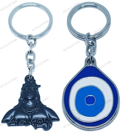 KD COLLECTIONS Evil Eye Feng shui Good Luck Keychain & Lord Shiva Shankar Mahadev Om Namah Shivay Adiyogi Keychain – Black Blue – Pack of 2 Keychains KD COLLECTIONS Evil Eye Feng shui Good Luck Keychain & Lord Shiva Shankar Mahadev Om Namah Shivay Adiyogi Keychain – Black Blue – Pack of 2 Keychains