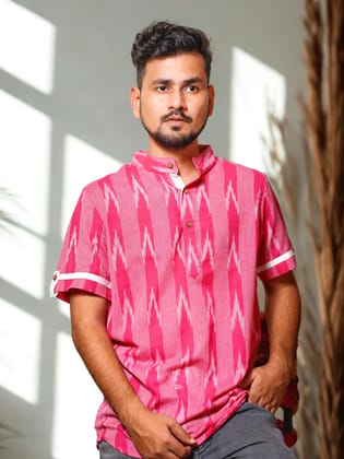 TISSER IKAT COTTON HADLOOM SHIRT
