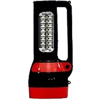 Solar Rechargeable Long Focus Torch with LED Lights(Black)