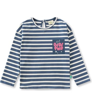 Juscubs Pack of 1 Girls Cotton T-Shirt ( Navy )