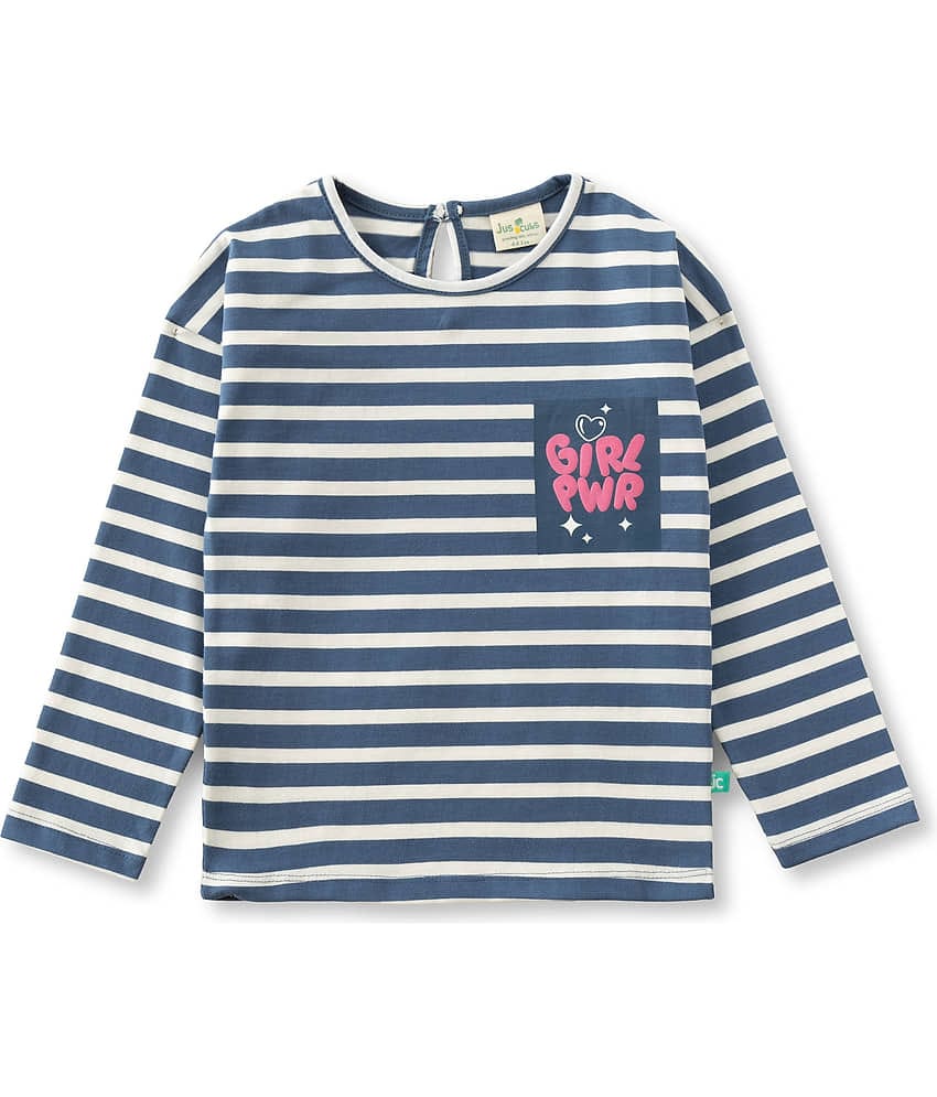 Juscubs Pack of 1 Girls Cotton T-Shirt ( Navy )