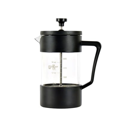 The Bean Co Roasters French Press Coffee Maker 600 ml | Heat Resistant Borosilicate Glass | 4 Level Filteration (Black)