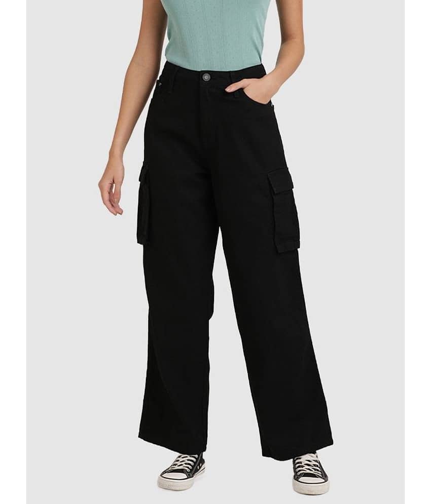 Bene Kleed - Black Cotton Wide Leg Women's Jeans ( Pack of 1 )