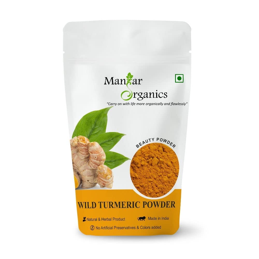 ManHar Organics Wild Turmeric Powder 1KG | Natural Kasturi Haldi for Glowing Skin & Acne | Ayurvedic Beauty Powder