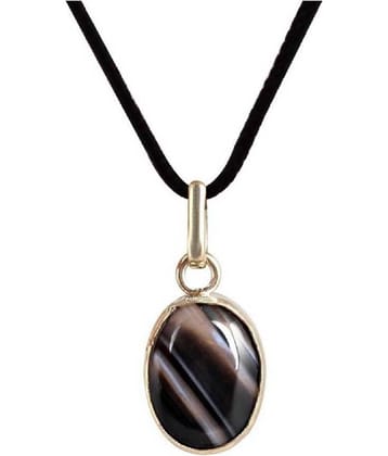 Sulemani Hakik Aqeeq Black Akik Kala Haqiq Panchdhatu Pendant Locket with Lab Certificate Silver Chalcedony Stone Pendant