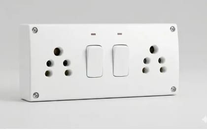 Heavy Duty 2 Way Extension Board With 10ft Cable | Individual Switches & Led Indicators | 3-pin Power Strip for Home & Kitchen Appliances | White 2-socket Switchboard