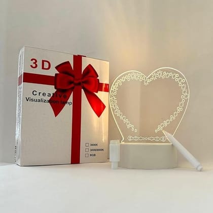 Decorative 3D Acrylic LED Lamp for Bedroom and Study Table