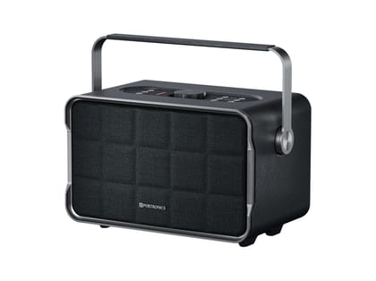 Portronics Harmony Bass Boost Technology, Bass, Treble Adjustment, 2.1 Channel, Leather Finish - Grey