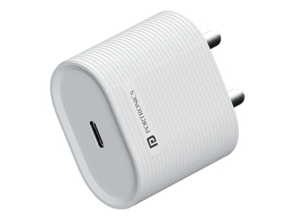 Portronics Adapto 35G Type C PD Adaptor, GaN Technology, Best for iPhone, Samsung, iPad, PPS Technology