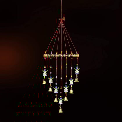 DreamKraft Kalash Design Hanging Wood Wind Chime (77 cm, White) DreamKraft Kalash Design Hanging Wood Wind Chime (77 cm, White)