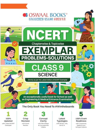 OSWAAL NCERT EXEMPLAR PROBLEM SOLUTION SCIENCE CLASS 9 FOR 2026 EXAMS ||OSSCI9 [Paperback] [Oct 30, 2024] Arihant