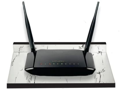 Dime Store Engineered Wood Setup Box Stand | Set Top Box Stand Wall Mount for Home Wall Shelf for Holding Speakers WiFi Router Game Console Remote Streaming Device (White) Dime Store Engineered Wood Setup Box Stand | Set Top Box Stand Wall Mount for Home