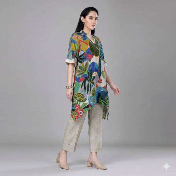 Designer Kurti with Ankle Pant Set Summer Ready