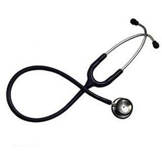 AAbha Dual Head Stethoscope For Adult/Pediatric/Infant Convertible Chest (Black)