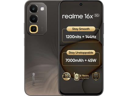 Realme 16x 5G Smartphone, 6GB RAM, 128GB Storage - Endurance Brown