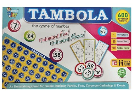 Braintastic Portable Tambola Board Game with 600 Different Tickets for All Age Groups (Medium Size)