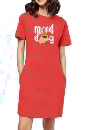 T-shirt Dress With Pockets - Pizza Pug (3 Colours) (Slim Fit)