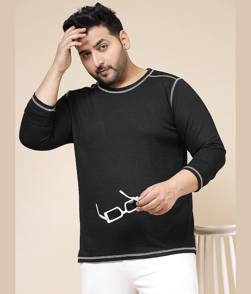 Rigo Pack of 1 Polyester Slim Fit Men's T-Shirt ( Black )