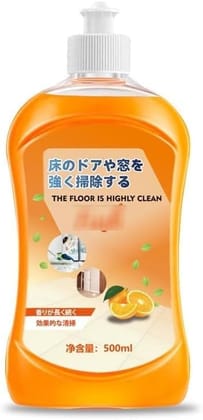 ELHAE Multipurpose Japanese Floor & Surface Cleaner Liquid | Long-Lasting Fresh Orange Fragrance | Effective Stain Removal & Deep Cleaning for Home, Tiles, Marble, Kitchen & More