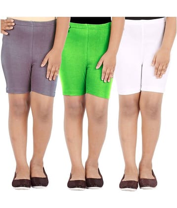 LULA Pack of 3 Girls Cotton Blend Cycling Shorts ( Multicolor )