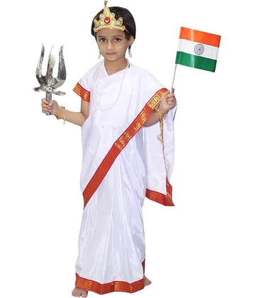 Kaku Fancy Dresses Bharat Mata Costume for Girls for Republic Day & Independence Day | National Hero Freedom Fighter Fancy Dress for Kids - 5-6 Years