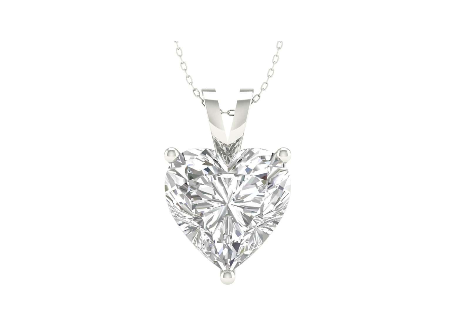 Classic Heart Solitaire Necklace