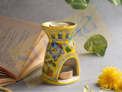 Srjana Handcrafted Blue Pottery Oil Burner 1pc
