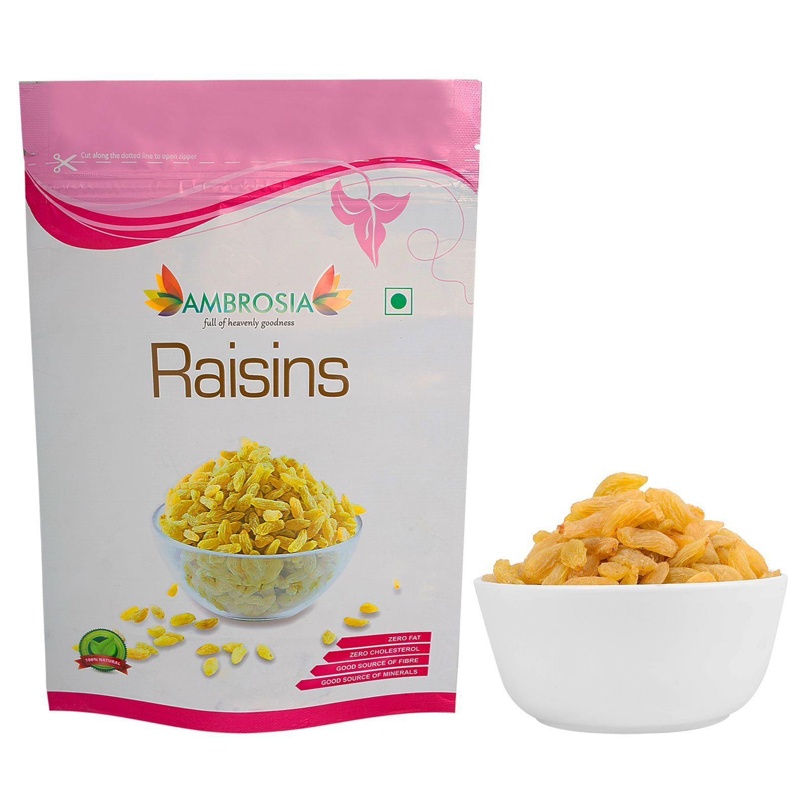 Ambrosia Raisins_Pink_Pouch 500g