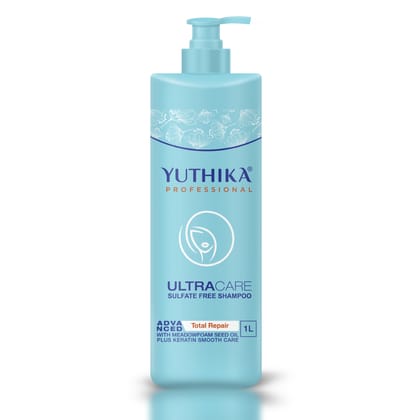 Yuthika Professional Ultracare Sulfate Free Shampoo 1000ml, Hair Repair Keratin Shampoo for Damaged, Dry & Frizzy Hair