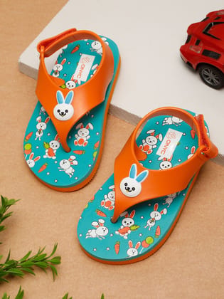Premium Bunny Jellies Flip-flops for Kids - Orange (Unisex)