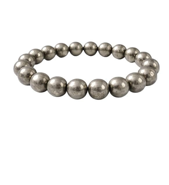 Natural Crystal 8mm Pyrite Bracelet (Grey)-PID64915