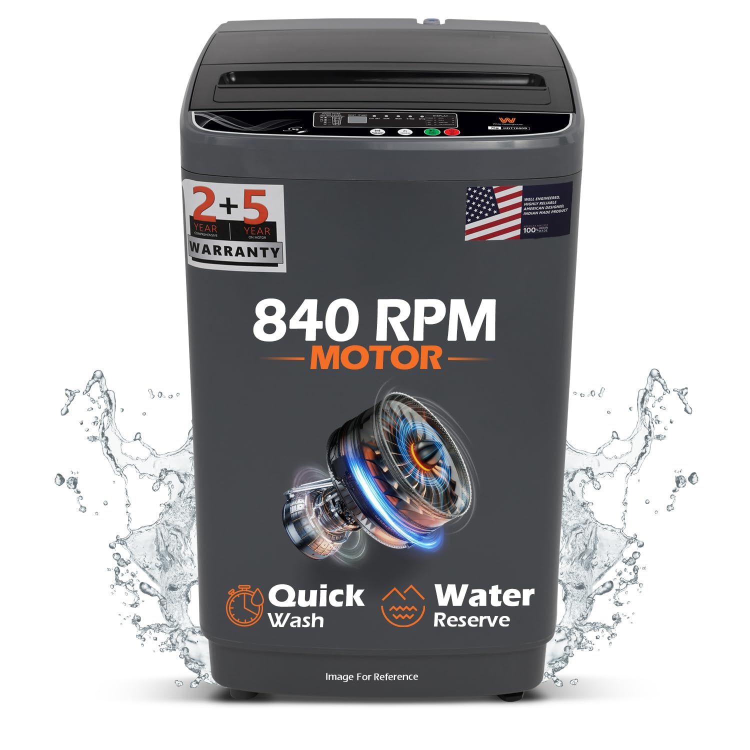 White Westinghouse (Electrolux) 7 kg Fully Automatic Top Loading Washing Machine | HDT7000S